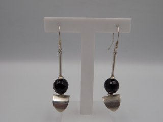 Piękne, stare, damskie, srebrne, długie kolczyki-srebro - VINTAGE biżuteria