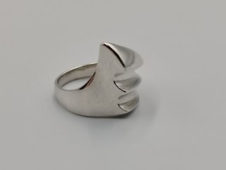 Piękny autorski stary damski srebrny pierścionek r.17 VINTAGE biżuteria