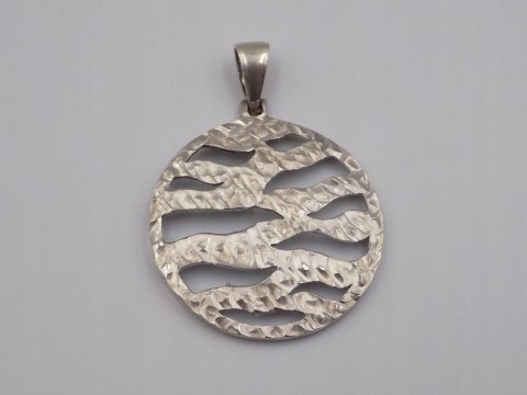 Piękny, damski, srebrny, wisiorek / zawieszka KOŁO - srebro 925 - biżuteria