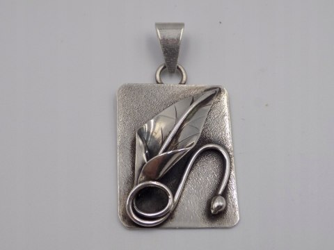 Piękny, damski srebrny wisiorek, zawieszka LISTEK - srebro 925 - w: 8,88 g.