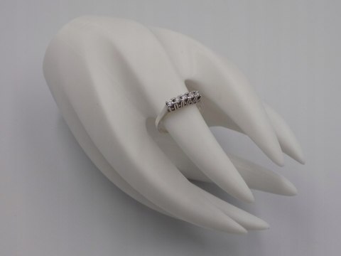 Piękny, stary, damski, srebrny pierścionek z cyrkoniami srebro 925 roz. 16