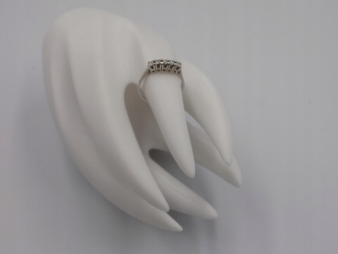 Piękny, stary, damski, srebrny pierścionek z cyrkoniami srebro 925 roz. 16