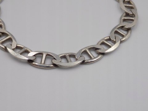 Srebrna , męska bransoletka - wzór GUCCI - srebro 925 - 22,2 cm, 19,47 g.