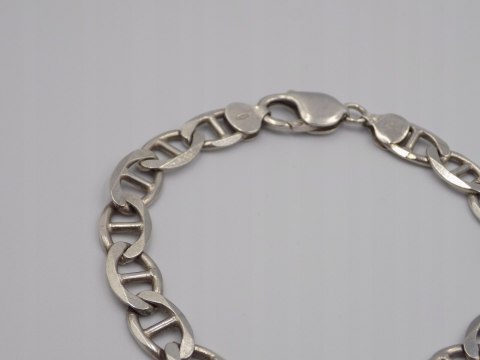 Srebrna , męska bransoletka - wzór GUCCI - srebro 925 - 22,2 cm, 19,47 g.