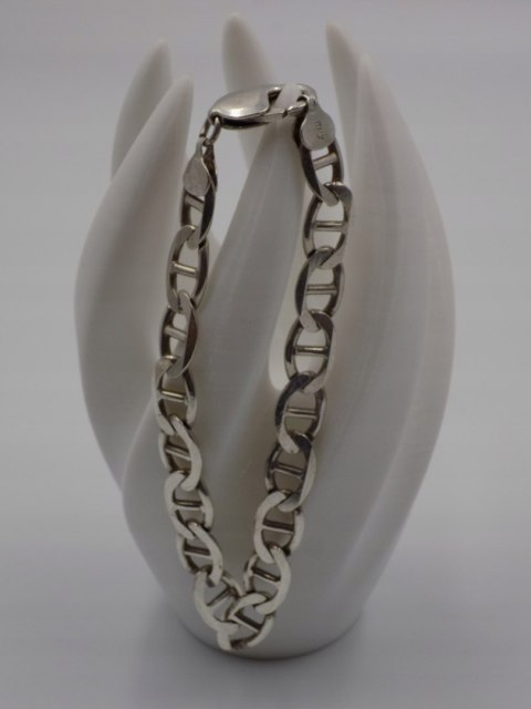 Srebrna , męska bransoletka - wzór GUCCI - srebro 925 - 22,2 cm, 19,47 g.