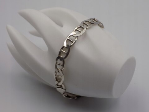 Srebrna , męska bransoletka - wzór GUCCI - srebro 925 - 22,2 cm, 19,47 g.