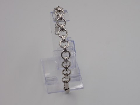 Stara, piękna, damska, srebrna bransoletka KÓŁECZKA - srebro 925 Vintage