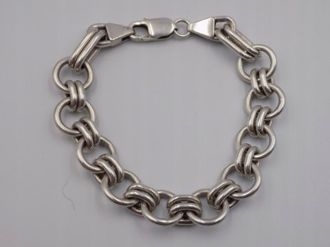 Stara, piękna, damska, srebrna bransoletka KÓŁECZKA - srebro 925 Vintage