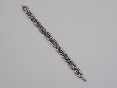 Stara, piękna, damska, srebrna bransoletka ZWIERZĄTKA - srebro 925 Vintage