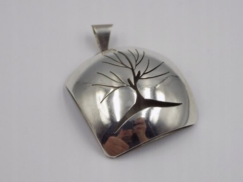 Stary, damski, srebrny wisiorek / zawieszka DRZEWO - srebro 925 - biżuteria