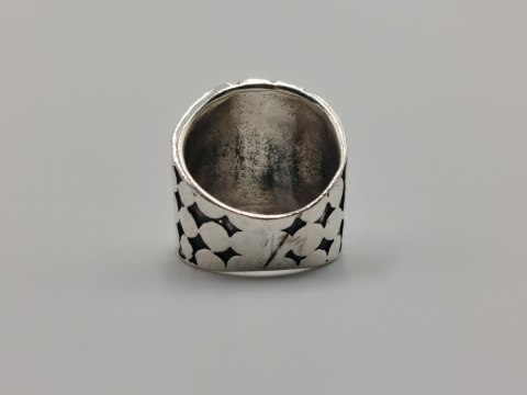 Stary piękny srebrny damski pierścionek/obrączka KÓŁECZKA r.10/11 VINTAGE