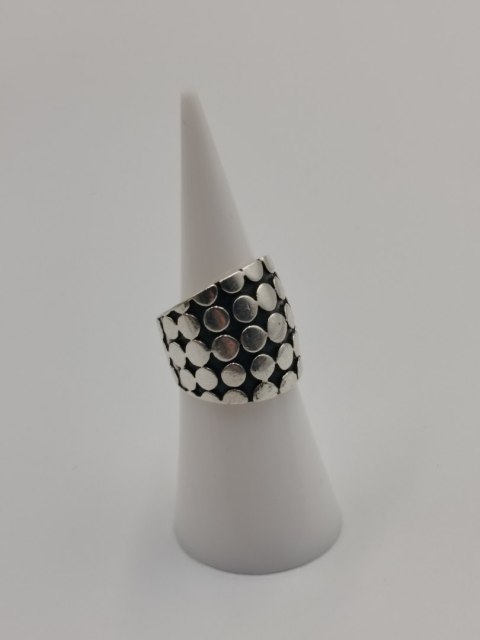 Stary piękny srebrny damski pierścionek/obrączka KÓŁECZKA r.10/11 VINTAGE