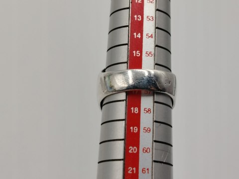 Stary srebrny sygnet LIŚĆ MARIHUANY / KONOPII r.16/17 biżuteria VINTAGE